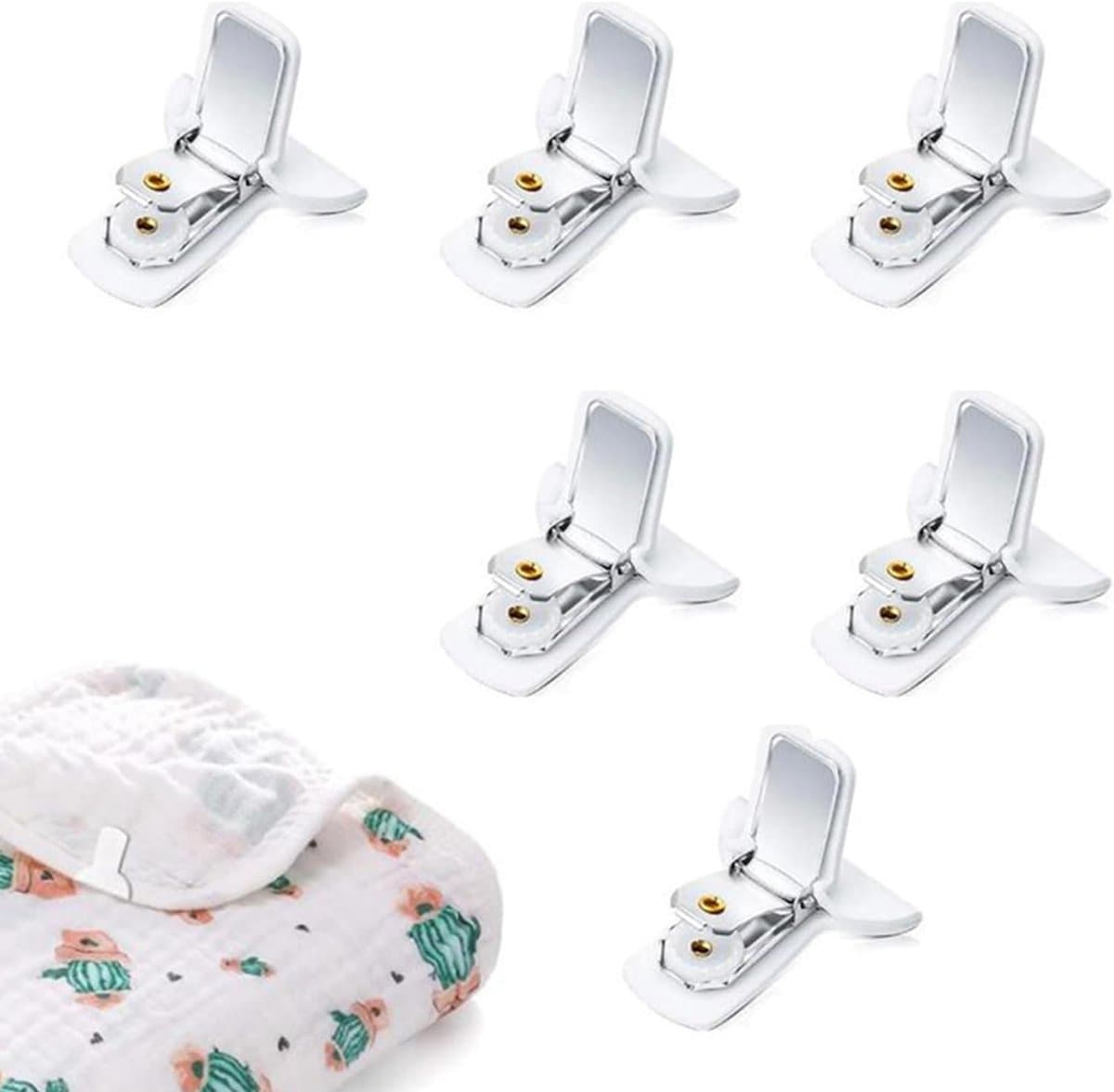 Dekbedclips - Stevige Dekbed clips - 6 Stuks - Dekbed Knijpers - Dekbed Klemmen - Clips - Dekens - Gewatteerde dekbedclips - lakenhouders - dekbedclips lakenclips - antislip dekbedhouders - sterke dekbedclips — afbeelding 1