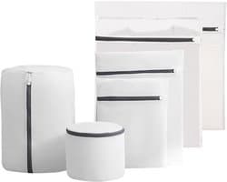 Set van 6 Herbruikbare Wasnetten met Rits voor de Wasmachine, Duurzame Mesh Waszakken voor Kleding, Ondergoed en Sokken (60x60/60x50/50x40/40x30/30x20/15)