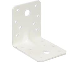 Hoekanker extra sterk - Versterkte hoek - Houtverbindingen maken - Met rib - 70 x 55 mm - Wit