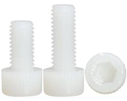 Elzusha - Nylon schroeven - Inbusmachines - Slijtvast en corrosiebestendig - Wit kunststof - M12x30mm - 8 stuks - Geschikt voor diverse toepassingen