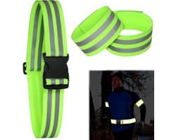 Reflecterende riem voor outdoor jogging en hardlopen - Set reflectorriemen met reflecterende armbanden