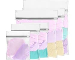 6-delige Mesh Waszakken met Rits, Duurzaam en Herbruikbaar Net voor Wasmachine, Ideaal voor Delicate Was zoals Truien, Jassen, Hemden, Ondergoed en Sokken (25×30cm/30×40cm)
