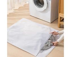 Extra grote waszak van mesh - Geschikt voor delicate kleding - Beschermende zak tegen vervorming, met veiligheidsritssluiting — afbeelding 1