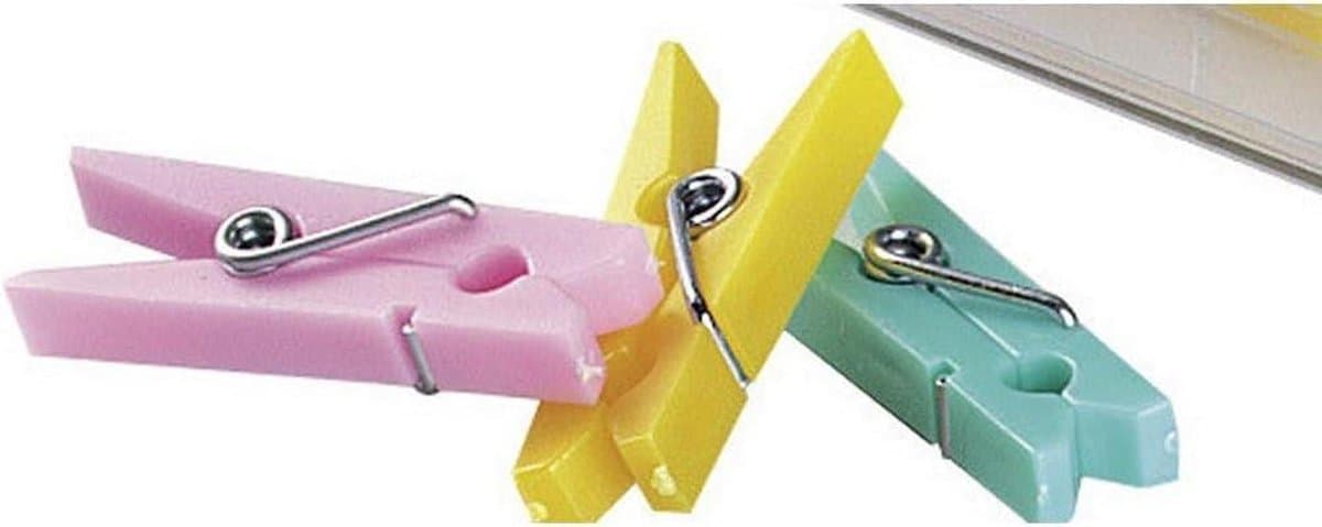 Mini Wasknijpers - Kleine Knijpers - Foto's Ophangen - Kleurrijk Design - 10 Stuks - Gesorteerde Kleuren — afbeelding 1
