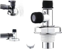 Wasmachine Afvoer Fitting - Afvoer Adapter - Dubbele Afvoer - Lekvrije Aansluiting - 40/50mm Buizen - Zilver