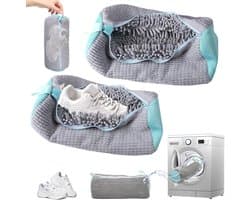 Set van 2 Herbruikbare Schoenwaszakken voor de Wasmachine, Ideaal voor Sneakers en Alle Schoenformaten met Rits