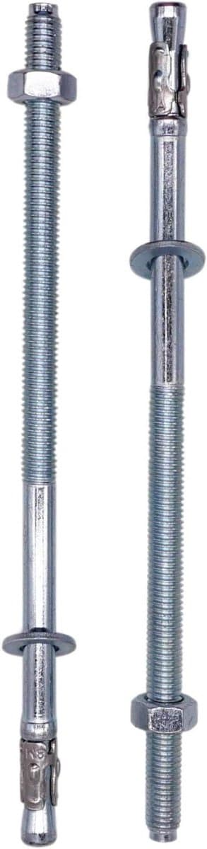 Wegankers - Metaalpluggen - Bevestigen in Steen - Verzinkt Staal - M8 x 195mm - Zilver — afbeelding 1