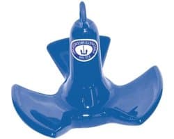 Rivieranker - Watersport anker - Boot vastleggen - Tri-fluke ontwerp - 73 kg - Koningsblauw