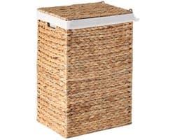 CALICOSY - Smalle wasmand met deksel van waterhyacint B30 cm - MAYA — afbeelding 1