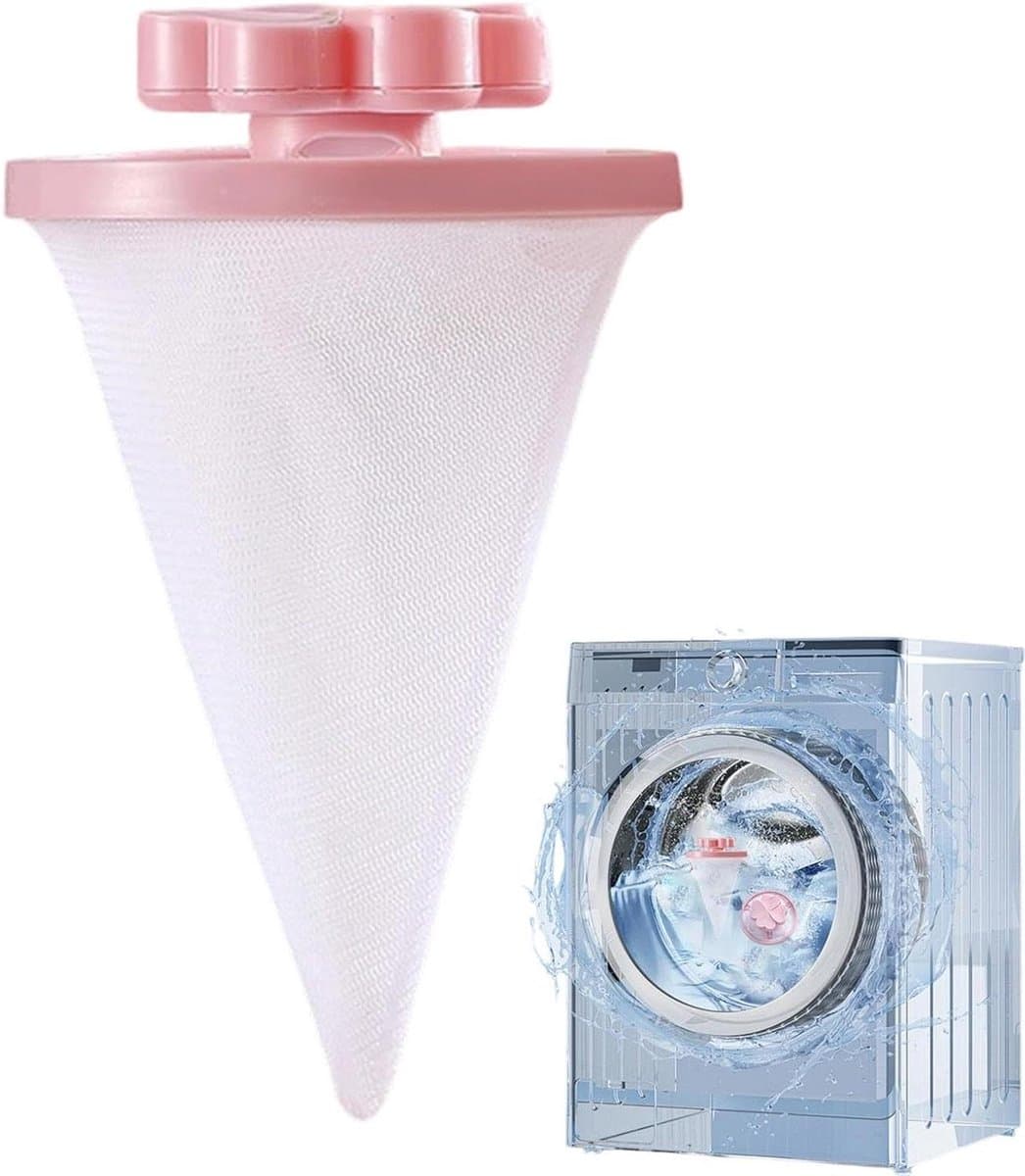 Haarverwijderaar Wasmachine - Pluizen Vanger - Kleding Schoon Houden - Herbruikbaar Netzakje - 6 Stuks - Willekeurig — afbeelding 1