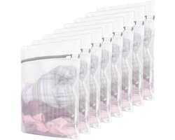 Set van 8 wasbare mesh waszakken voor delicate was - reizen - lingerie - sokken - beha's - broeken - schoenen - maskers - ondergoed (40 x 30 cm)