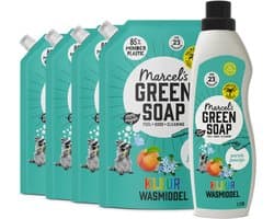 Marcel's Green Soap Wasmiddel Kleur Perzik & Jasmijn 23 Wasbeurten + 4 Navullingen Pakket