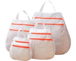 Waszak - 4 Stuks - Waszakken - Waszakjes - Wasnetten - Netwaszakken - Waszakjes Met Rits - Beschermzak voor Wasmachine - Laundry Bag - Kledingzakjes - Wassorteerder - Waszak Voor Delicate Stoffen - Voor Thuis, Slaapzaal, Hotel, Reizen