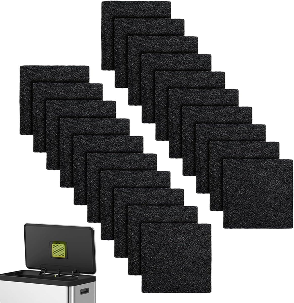 Geurfilters Prullenbak - Actief Kool Navullingen - Lucht Zuiveren - 20 Stuks Pakket - 8x8 cm — afbeelding 1