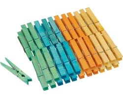 Set van 48 Houten Wasknijpers - Kleurrijk & Stevig voor Wassen en Knutselen