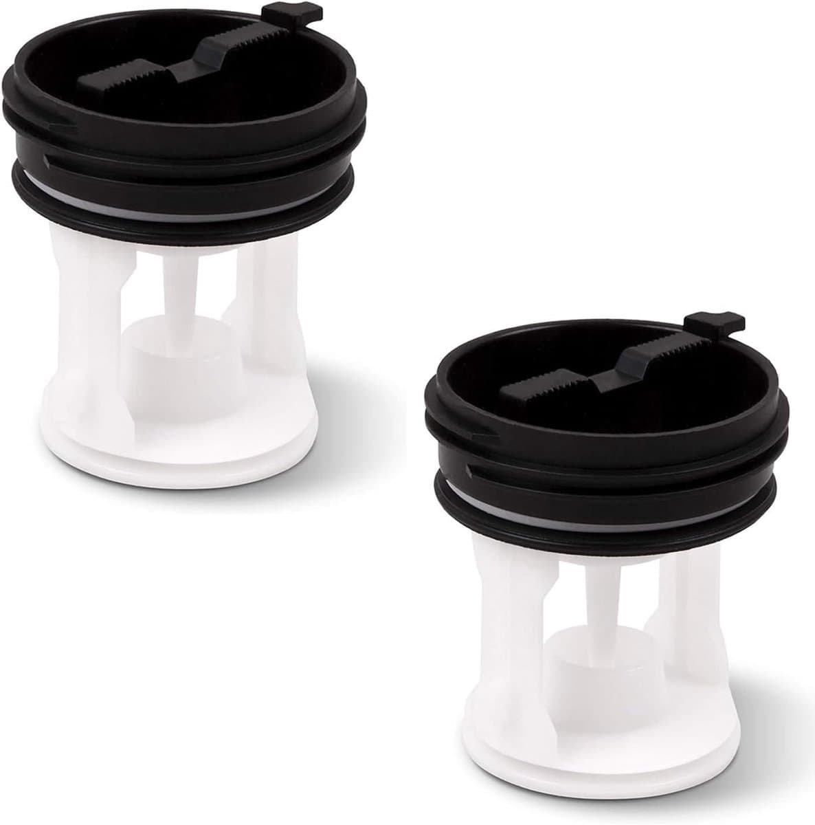 longziming -2-delige Pluisfilter voor Wasmachine – Universeel Vervangfilter – Geschikt voor de Meeste Wasmachines – wit — afbeelding 1