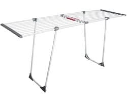 HI Wasrek/droogrek - wit - metaal - 111 x 55 x 5 cm - staand - wassen en drogen
