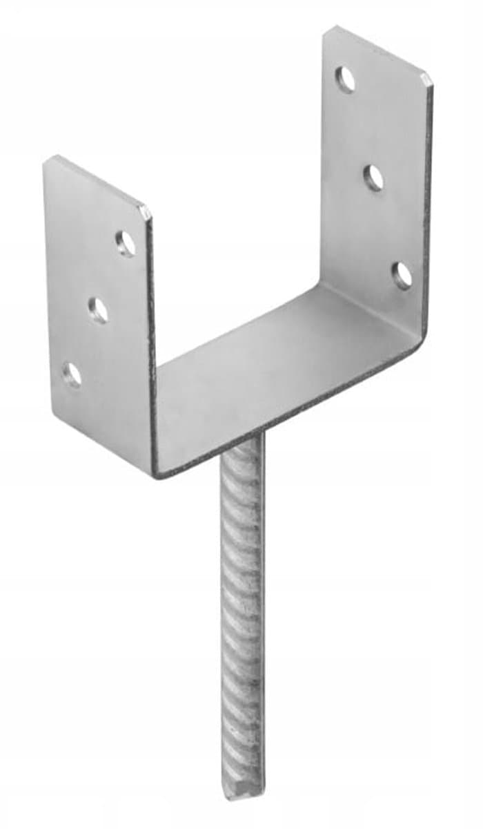 Domax - Basis voor Zuil Bevestiging - 141x120x60mm - Verzinkt — afbeelding 1