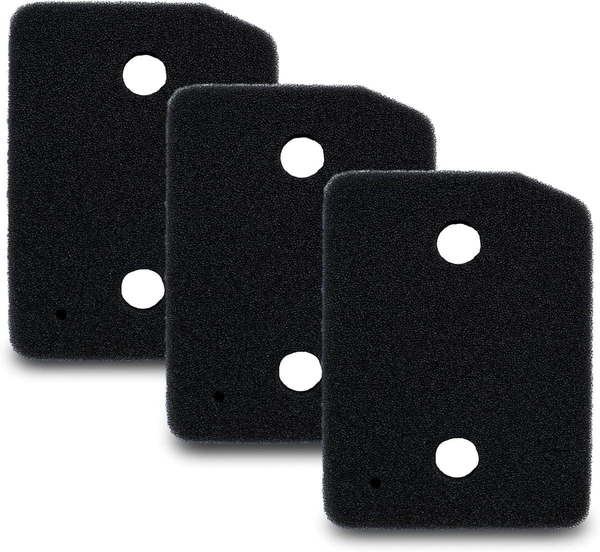 Set van 3 filters Geschikt voor Miele 9164761 droger warmtepompdroger, fijne - grof 207 x 157 x 30 mm, sponsfilter, filtermat condensdroger, Made in Germany, pluisfilter, schuimfilter spons — afbeelding 1