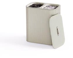 Joseph Joseph Tota Twin Luxe Wasmand 2x45 liter Bamboe - Ecru — afbeelding 1