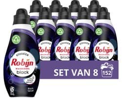 Robijn Klein & Krachtig Classics Black Velvet Vloeibaar Wasmiddel - 8 x 19 wasbeurten - Voordeelverpakking
