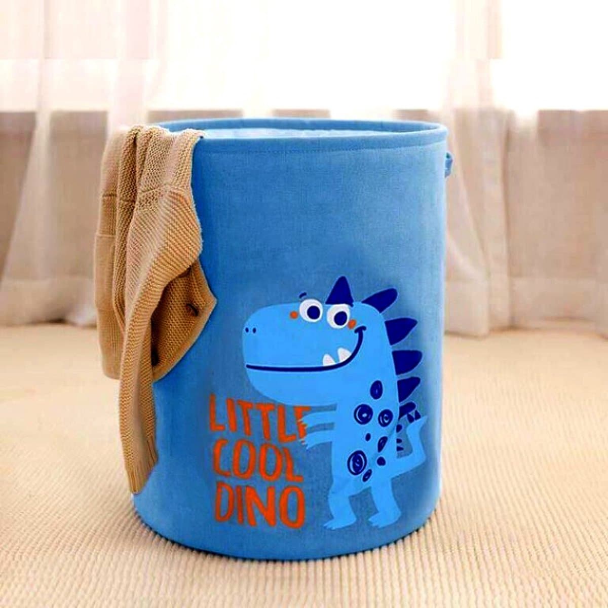 TDR - Opvouwbare wasmand -dinosaurus design -speelgoed mand - opberg mand-Met handvat -blauw 35 * 45cm — afbeelding 1