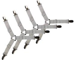 dekbed laken aanspanner clips - Bed laken spanners - 4 stuks – Wit — afbeelding 1