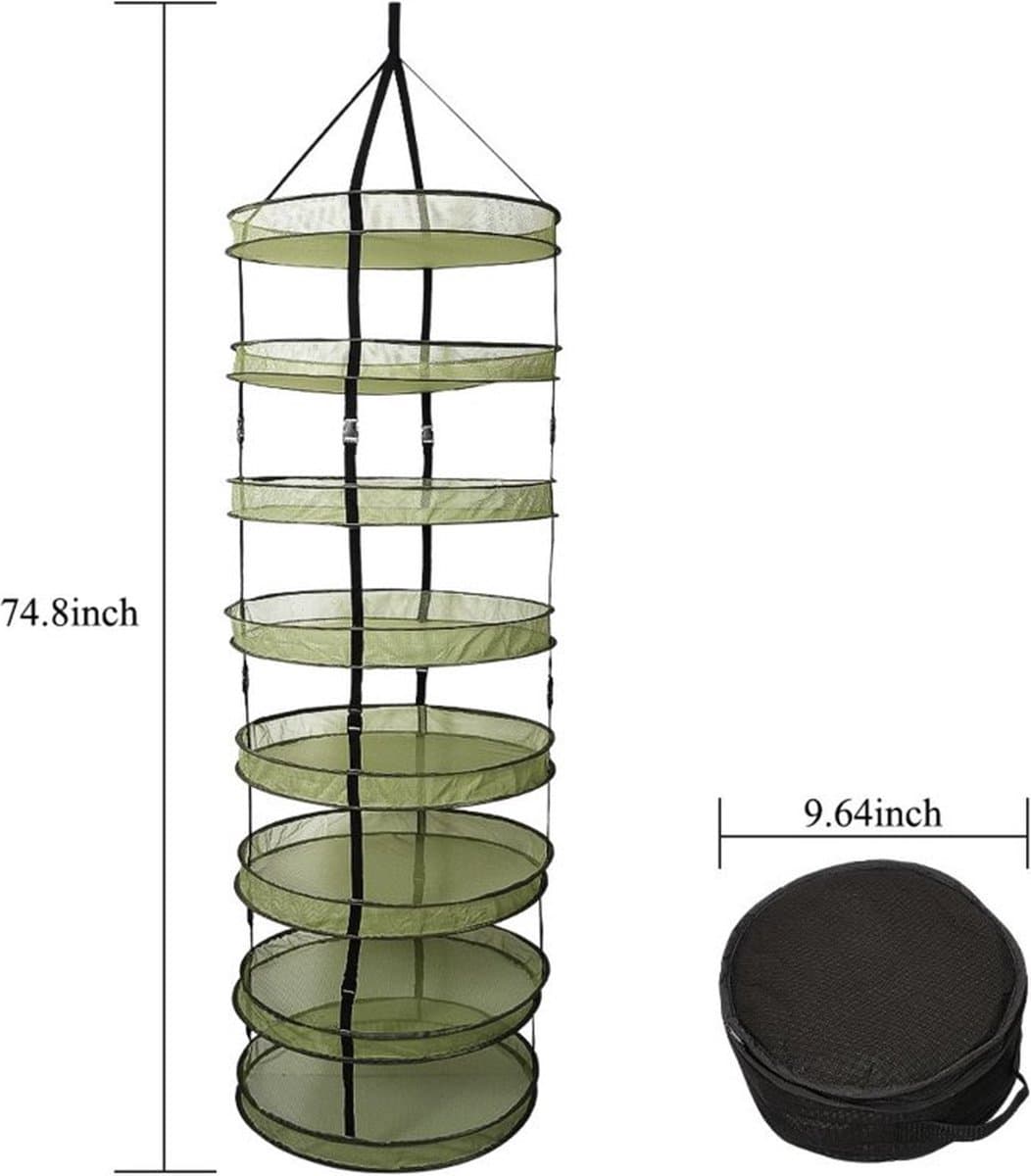 Droognet 60cm diameter 8 laags Heavy Duty Verstelbaar — afbeelding 1