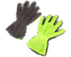 2 stuks autowashandschoenen vinger, microvezel auto wassen vijf vingers reinigingshandschoen, dubbelzijdige autoreinigingshandschoenen, Auto Wash Mitt Reinigingshandschoenen, voor auto's