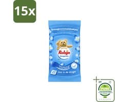 15 x Robijn – Droogtrommeldoekjes – Morgenfris - 20 Doekjes - Grootverpakking - Vaatwasstrips - Droogtrommeldoekjes - Wasgoed Drogen - Frisse Geur - Wasgoed Verzorgen - Kleuren Beschermen
