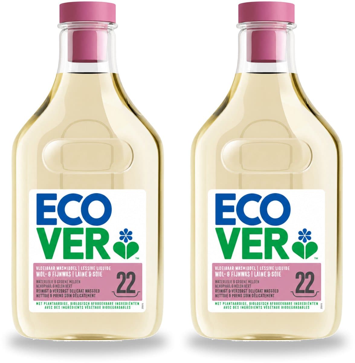 2 x Ecover - Vloeibaar wasmiddel - Wol & Fijnwas - 1 liter - 22 wasbeurten - Voordeelverpakking - 2 stuks — afbeelding 1