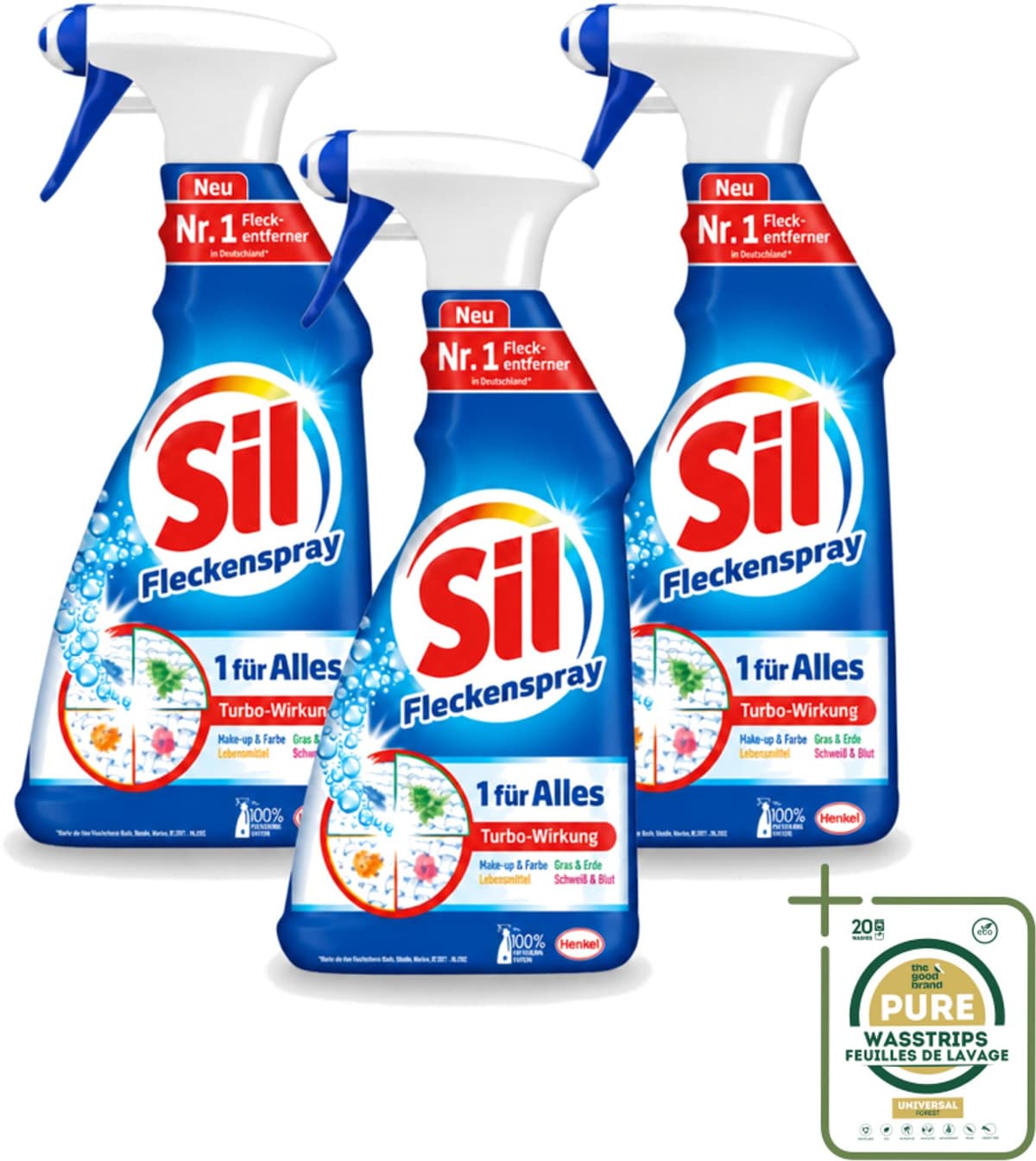 3 x Sil - Vlekverwijderaar - Spray - 500 ml - Wasstrips - Vlekverwijderaar - Wasmiddel - Stofverwijderaar - Vlekken Verwijderen - Wasmachine — afbeelding 1