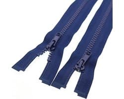 2x Scheidbare Ritssluiting 68,6 cm Marineblauw - Kunststof