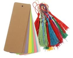 1set Handgemaakte Lege Boekenleggers Met Trosjes Graffiti Pagina Markers Voor Creatieve Kaarten Decoraties Gemengde Kleuren