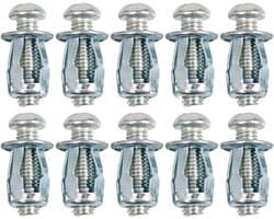 Holle metalen holteankers, 10 stuks M6 extra korte holle muurankers, holle deurbevestigingen voor 0-5 mm deurwand, aluminiumplaat, ijzeren plaat, houten plank (25 mm)