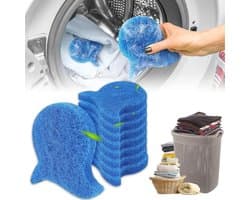 YAGXIG Huisdierhaarverzamelaar - Wasmachinepluizenballen - Herbruikbare wasmachineballen - Geschikt voor kleding en wasmachines - Blauw - Set van 10