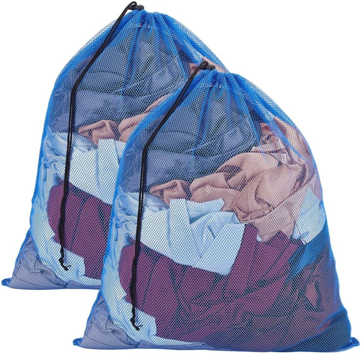 Dailygoods - 2 Stuks Mesh Wasmachine Tassen met Trekkoord voor Delicate Kleding — afbeelding 1