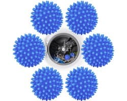 6 stuks drogerballen voor wasdrogers, wasballen, drogerballen voor donsjassen, wasbal voor wasmachine, ballen voor droger, drogerbal, herbruikbare drogerbal