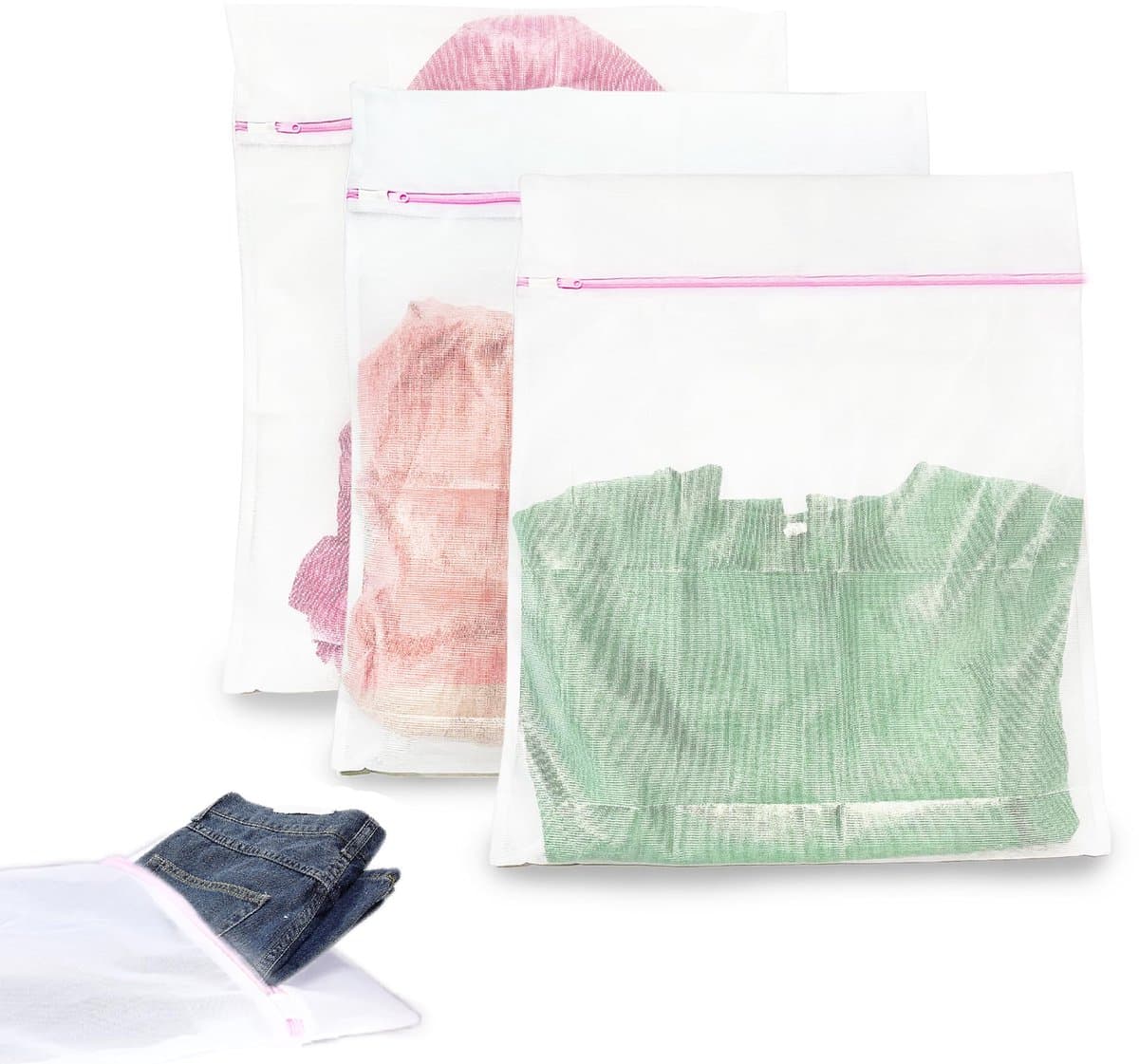 Unyqoos® Set van drie waszakken met ritssluiting voor delicate kledingstukken — afbeelding 1