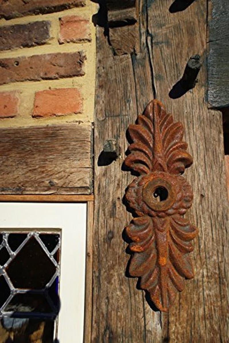 Antiek Muuranker Wandornament - Dubbelblad Gietijzer — afbeelding 1