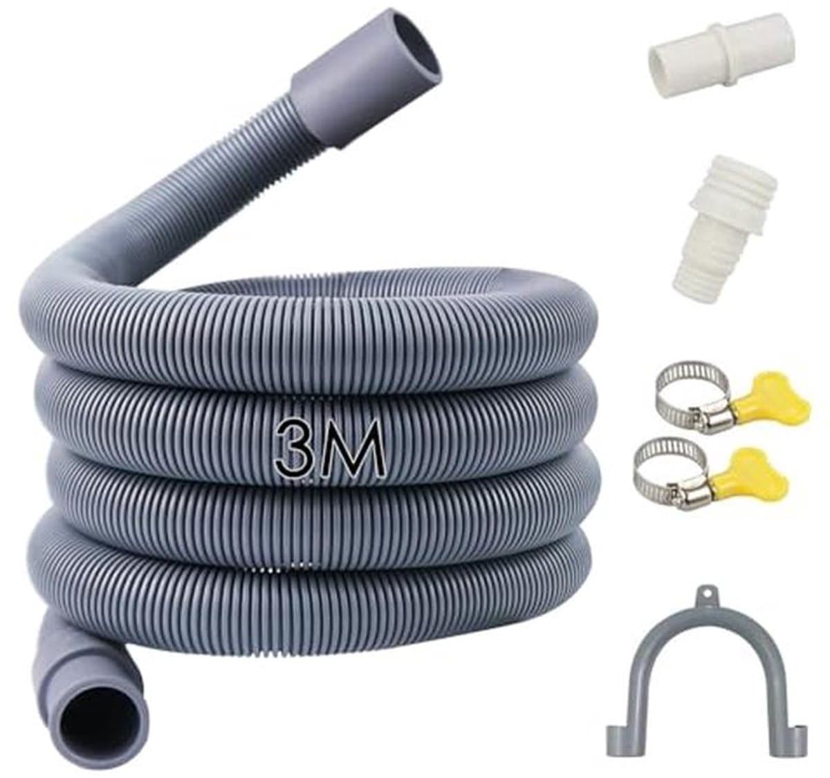 Afvoerslang Wasmachine en Droger 1/1.5/2/2.5/3/4/5 m - Verlenging voor Vaatwasser (3M) — afbeelding 1