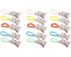 15 stuks multifunctionele handdoekclips en klemmen voor badkamer en keuken - variabele kleuren