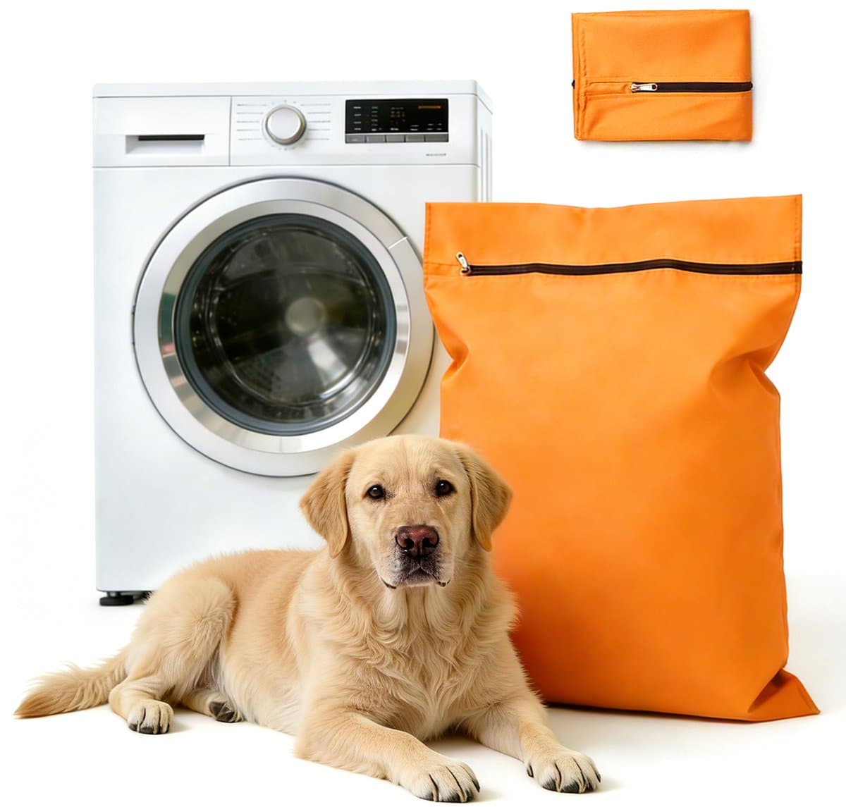 Waszak voor huisdieren - 65x70cm twill polyester waszak - Grote waszak met rits - Verwijdert honden- en kattenhaar - Voorkomt dat de waszak verstopt raakt met dierenhaar - Waszak voor huisdierendekens - Geschikt voor honden, katten, paarden, konijnen — afbeelding 1