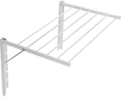 Droogrek - Opklapbare badkamerdroger aan de muur gemonteerd - 80 cm wit