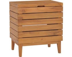vidaXL - Wasmand - 40x30x45 - cm - massief - teakhout