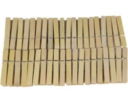 Houten knijpers - Wasknijpers - Lichtbruin - Hout - 8 x 1 x 1 cm - 40 stuks