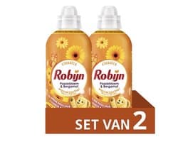 Robijn Classics Wasverzachter - Passiebloem & Bergamot - 2 x 39 wasbeurten - Voordeelverpakking