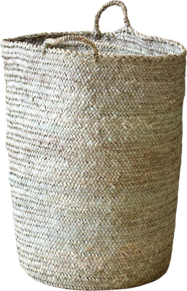 Wasmand Palmblad - Handgemaakt in Marokko - h55 x b40 cm — afbeelding 1