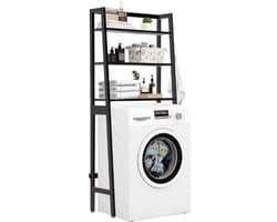 BIRONY® Wasmachine Kast - Wasmachine Opbouwmeubel - Wasmachinekast - Wasmachine Meubel - Toiletkastje - WC Kast - Wasmachine Rek - Badkamer Rek - Wandplank - Badkamerkast - Badkamer Accessoires