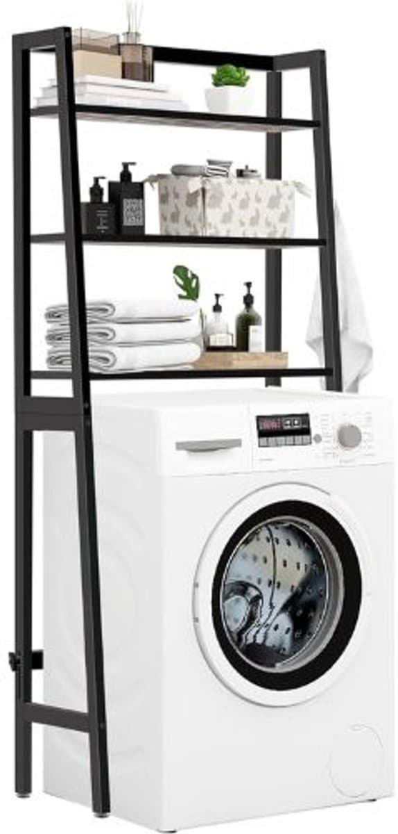 BIRONY® Wasmachine Kast - Wasmachine Opbouwmeubel - Wasmachinekast - Wasmachine Meubel - Toiletkastje - WC Kast - Wasmachine Rek - Badkamer Rek - Wandplank - Badkamerkast - Badkamer Accessoires — afbeelding 1